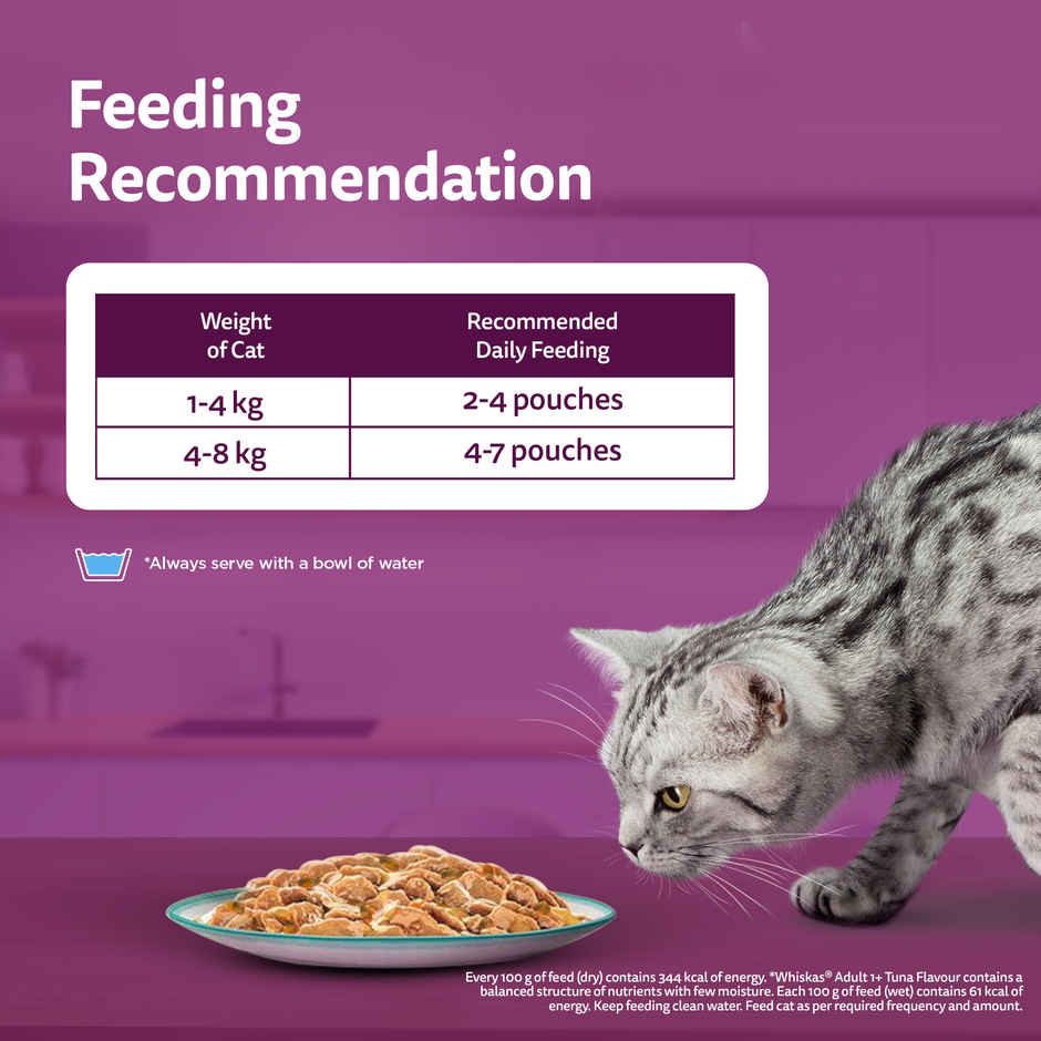 Whiskas Tasty Mix Adult Chicken with Salmon, Wakame Seaweed in Gravy Wet Cat Food