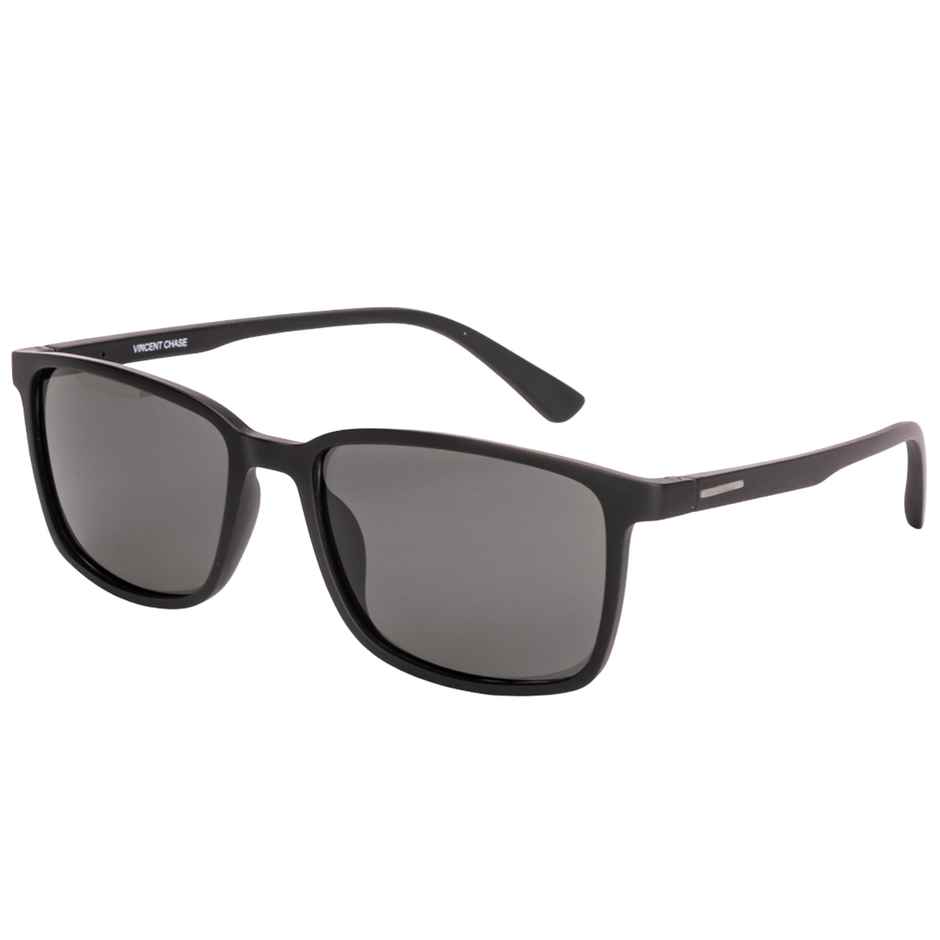 Vincent Chase Unisex Polarized & UV protected Sunglasses| Large | Black & Green - 140 mm