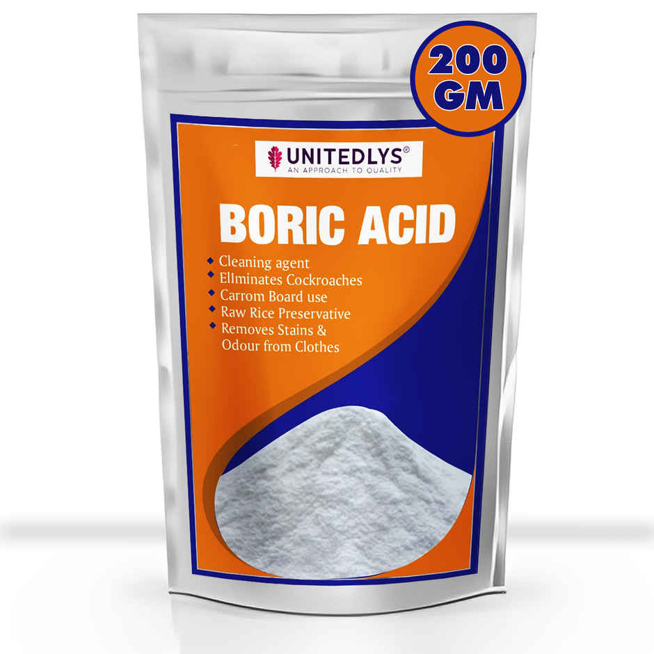 Unitedlys Multi-Purpose Boric Acid Powder with Measuring Spoon | 100% Pure Boric For Cockroaches