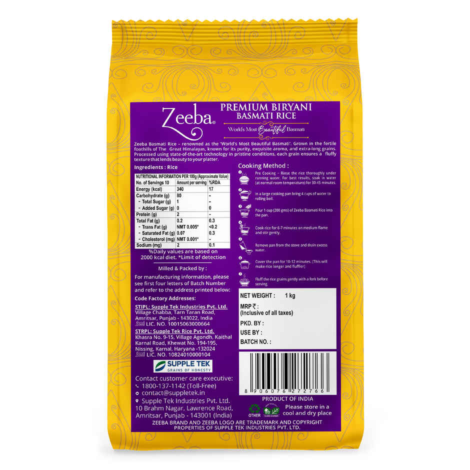 Zeeba Premium Biryani Basmati Rice