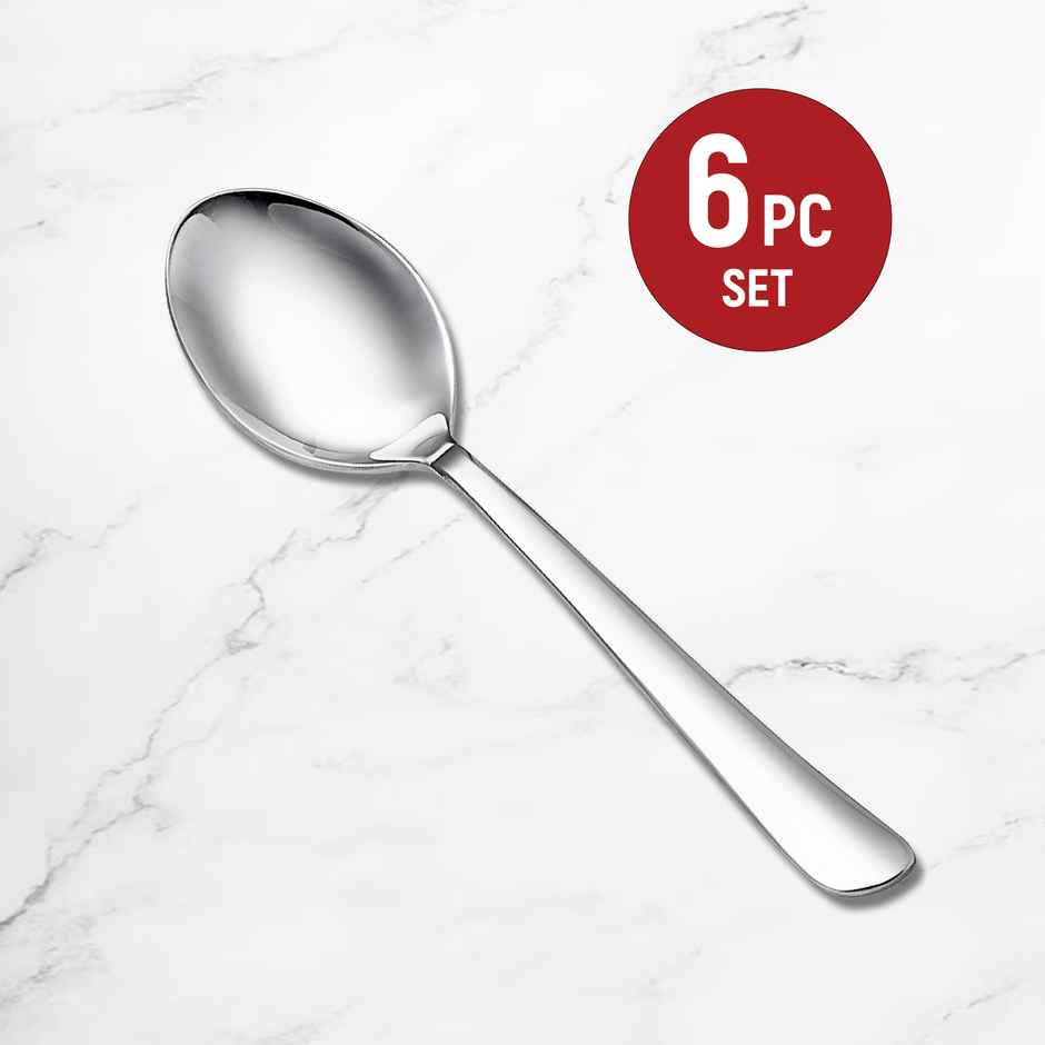 Judge By Prestige Sparkle Stainless Steel Tea Spoon 6pcs Set,Dishwasher Safe,Silver