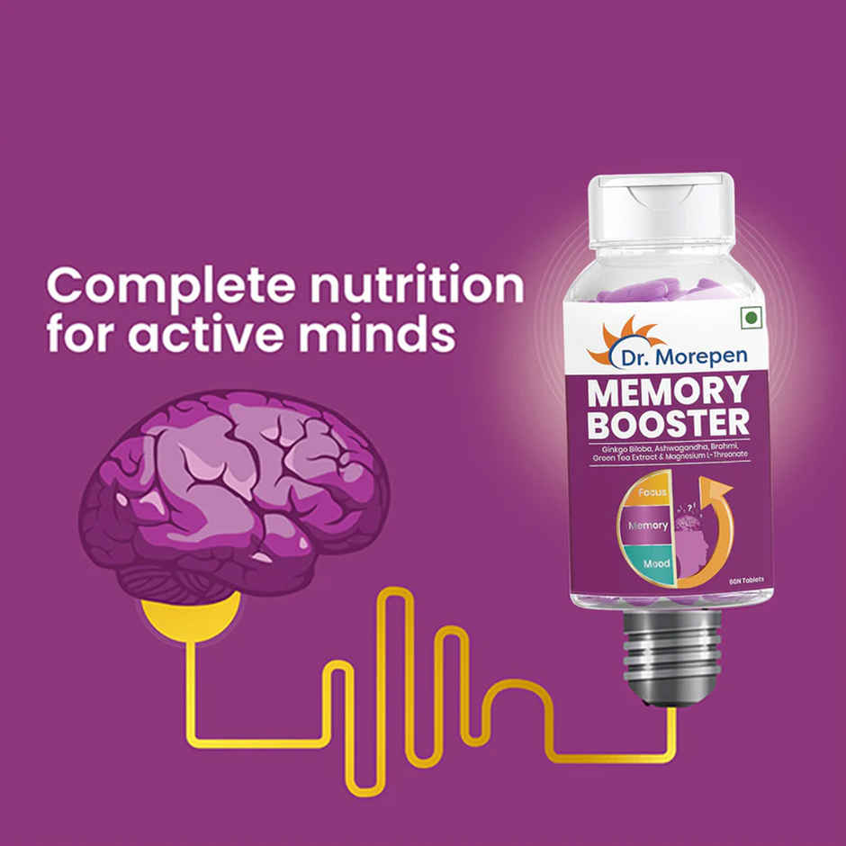 Dr. Morepen Memory Booster Brain Supplement Helps in Concentration, Focus