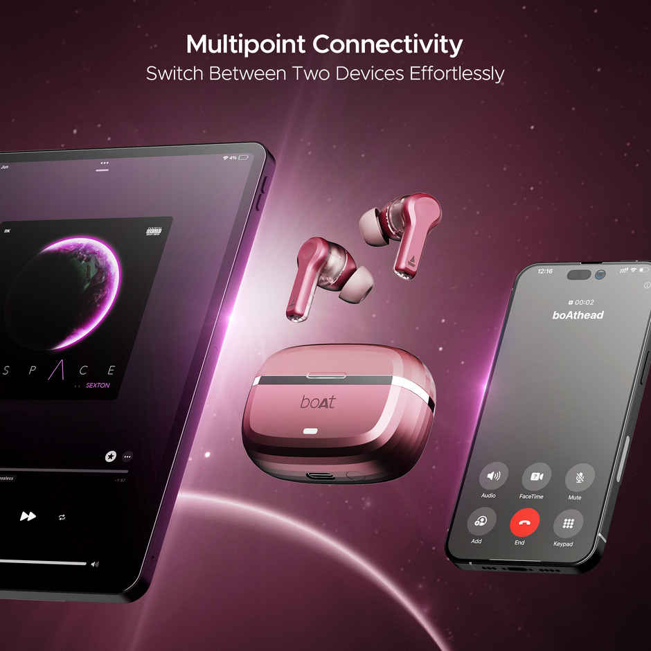 boAt Nirvana Space With 360 Spatial Audio, Anc(~32Db), 100Hrs Playback, Asap Charge