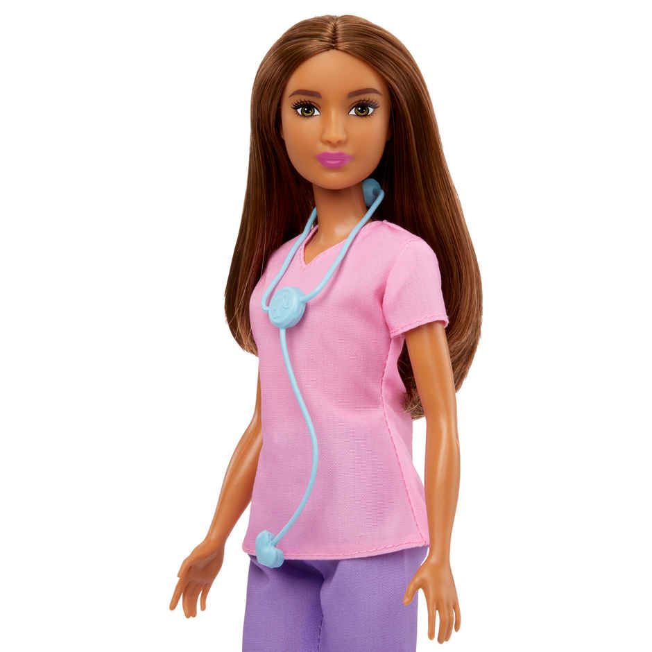 Barbie Nurse Blonde Petite Doll with Scrub & Stethoscope