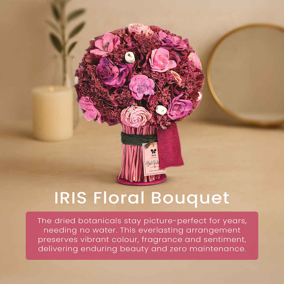 Iris Floral Bouquet with Fragrance Spray