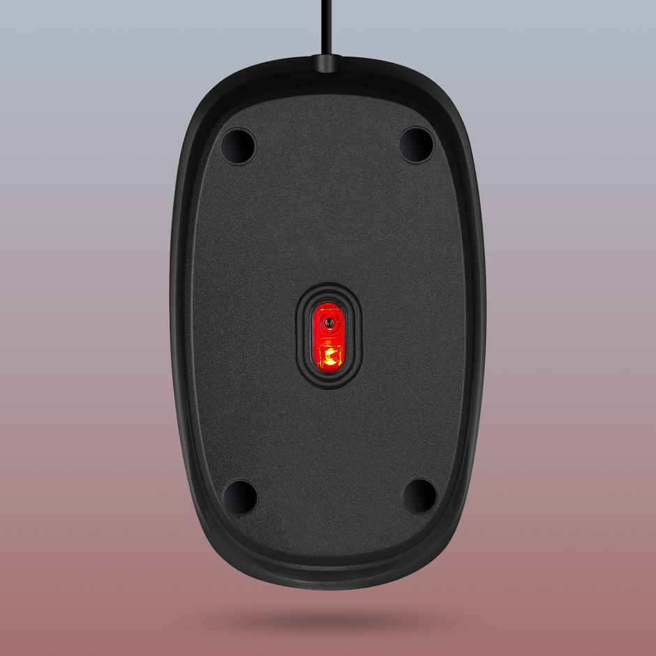 Zebronics Power Wired USB Mouse, 3-Button, 1200 DPI Optical Sensor, Plug & Play, for Windows/Mac - Black
