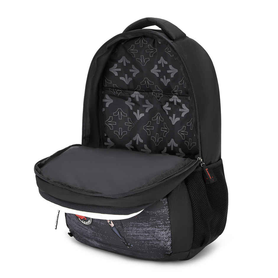 Nasher Miles Football Strike Backpack- Unisex- 3 Compartment College Bag - Black - 45L
