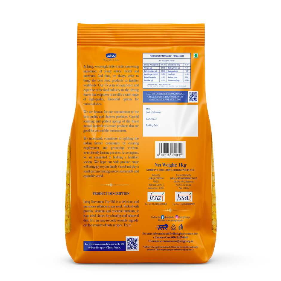 Jairaj Tur Dal / Arhar Dal
