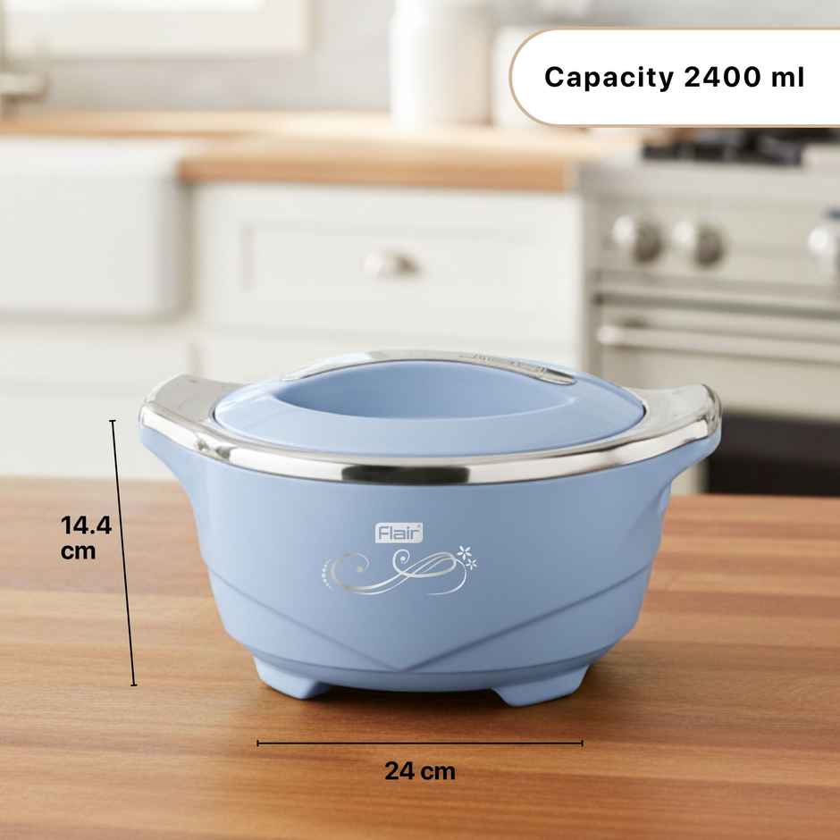 Flair Empire Insulated Inner Steel Casserole | Blue - 2.4L