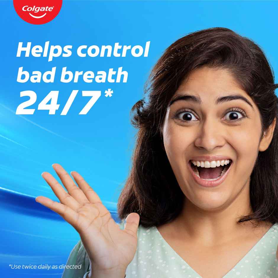 Colgate Plax Pepper Mint Mouthwash, 0% Alcohol, Antibacterial Mouth Wash for Bad Breath