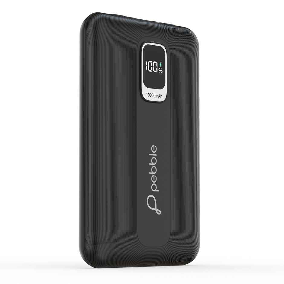 Pebble Rapid Air 10000mAh Power Bank | 22W Fast Charging | Compact Design | Digital Display