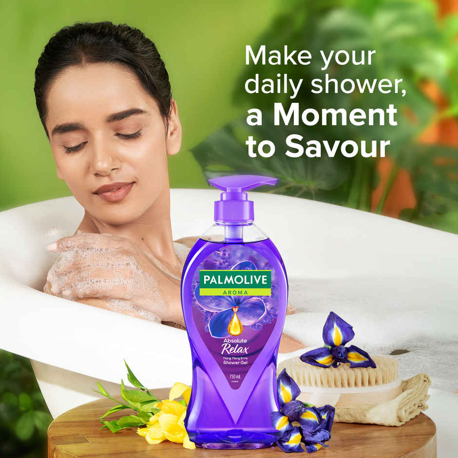 Palmolive Iris & Ylang Ylang Essential Oil Aroma Absolute Relax, Moisturizing Body Wash