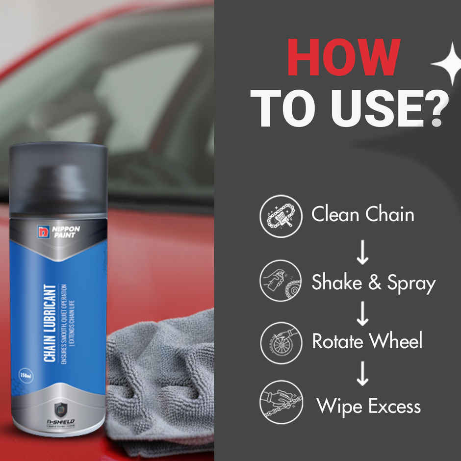 Nippon Paint n-Shield Chain Lubricant Spray | Protects Bike & Motorcycle Chains