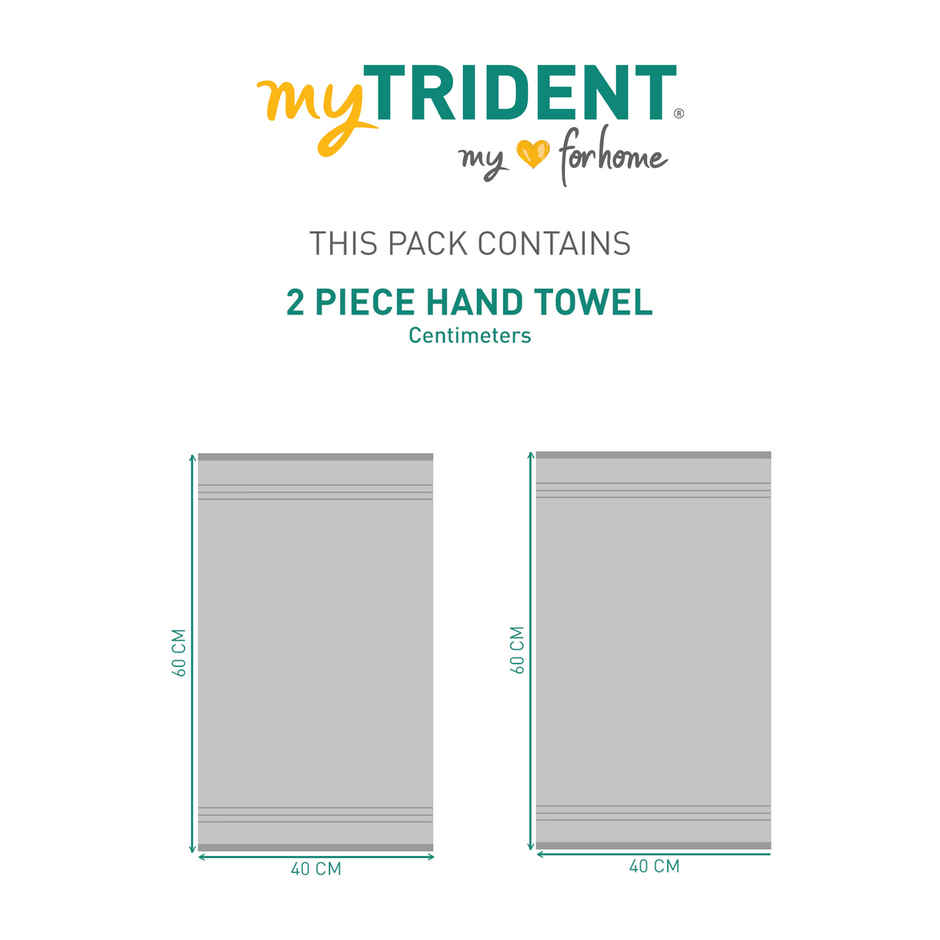 Mytrident Comfort Living Gym Cotton Hand Towel | Ice Grey