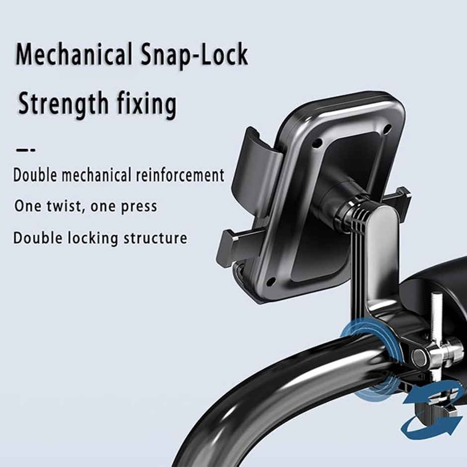 Artistque Mobile Phone Holder Mount for Bike Motorcycle Scooter Bicycle | Black