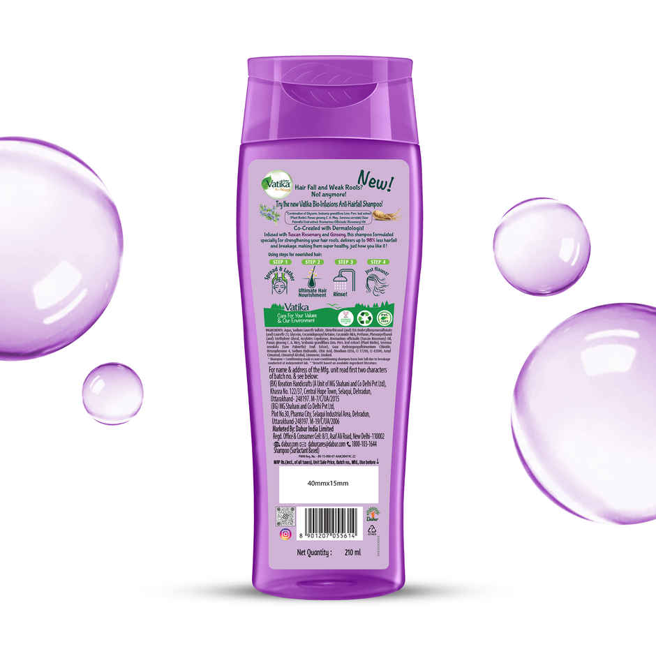 Dabur Vatika Bio Infusions Anti-hairfall Shampoo
