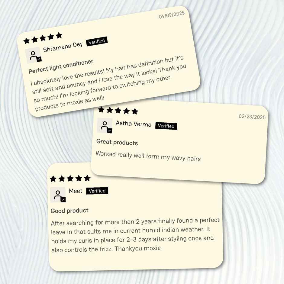 Moxie Beauty Weightless Leave In Conditioner | For Frizzy, Dry, or Wavy Hair