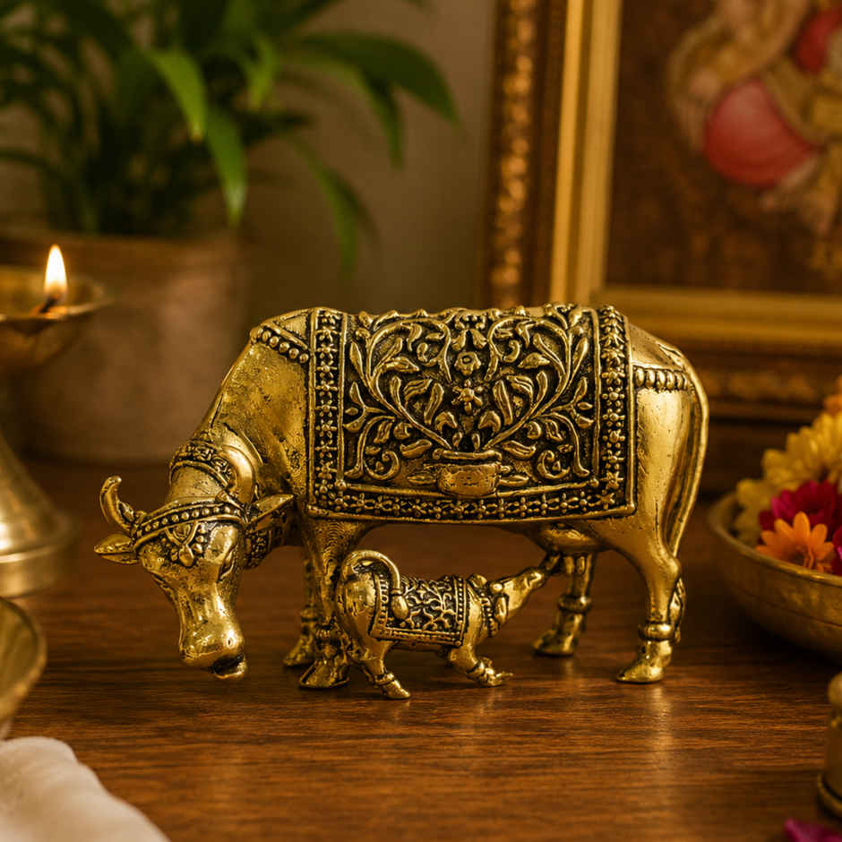 Pure Brass Kamdhenu Idol | Estoria Collective
