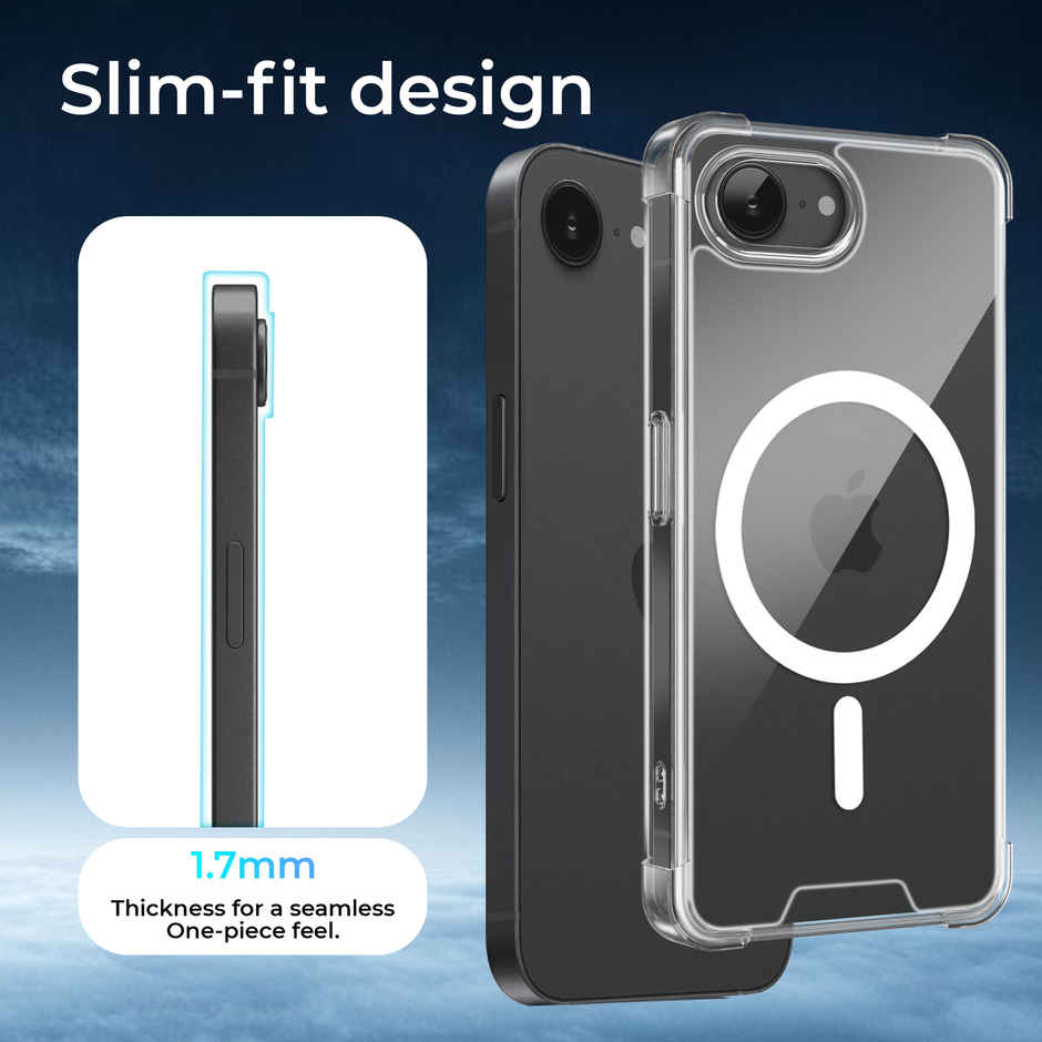 Artistque Case For iPhone 17e / iPhone 16e Back Cover | Transparent Clear Magsafe Cover