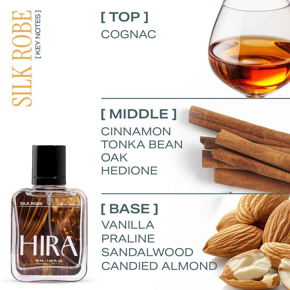 HIRA Silk Robe Eau De Perfume For Women | Cognac & Vanilla Notes