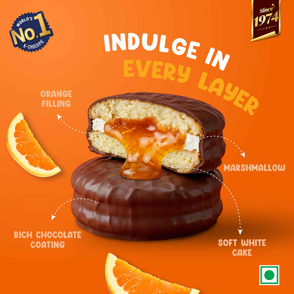 Orion Orange Choco Pie - Centre-Filled Biscuit