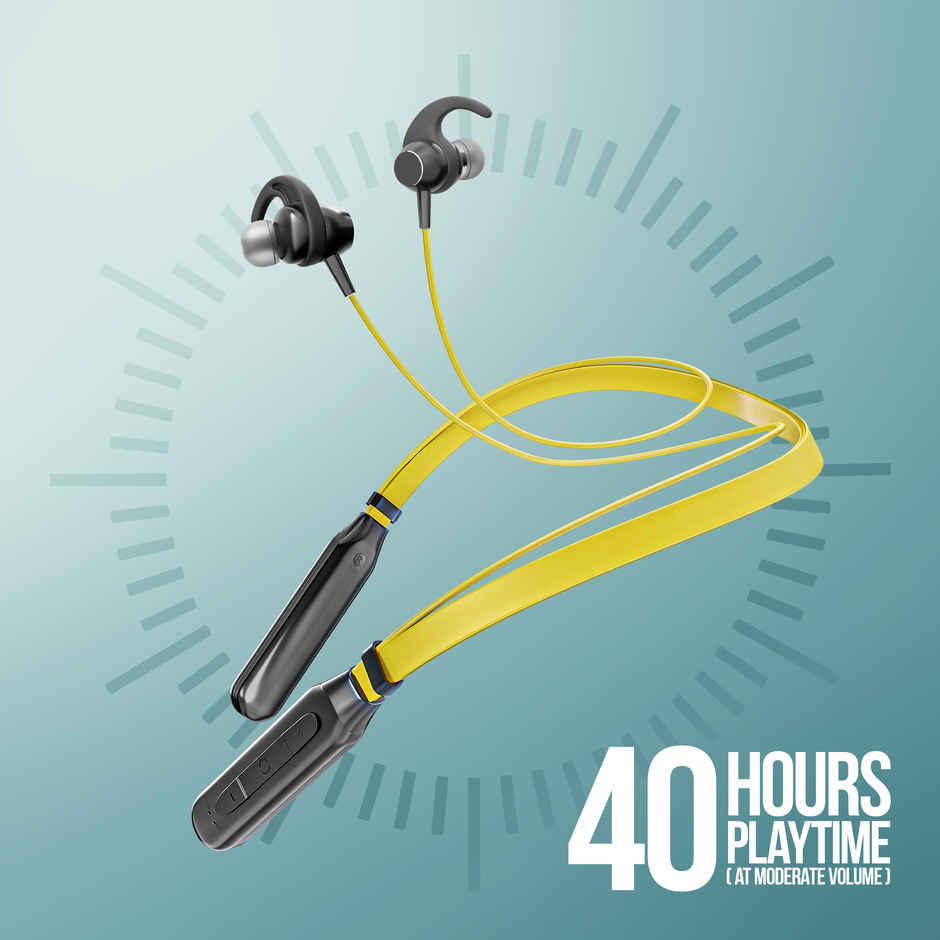 UBON Bluetooth Neckband | 40Hrs Playback Time | Fast Charging | Magnetic Earbuds | 40dB ENC | BT5200