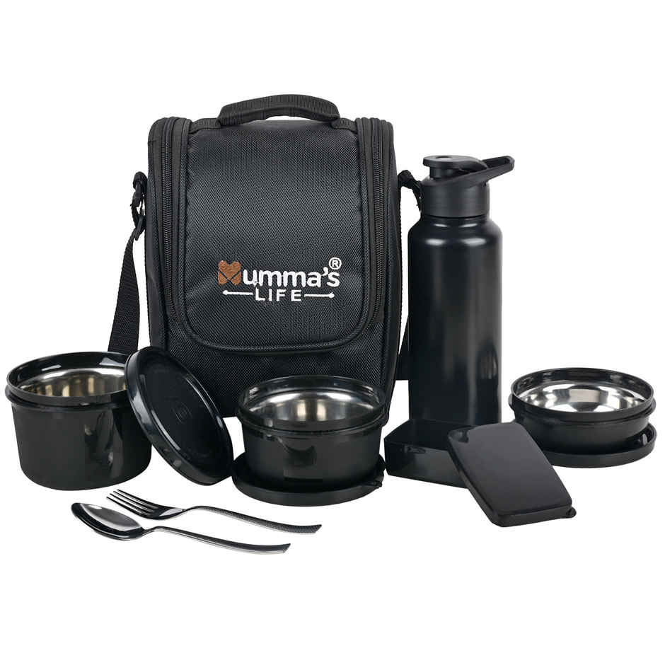 Mumma's LIFE Lunch Box for Office Use- Microwave Safe 3-Container Set with BPA-Free Lids