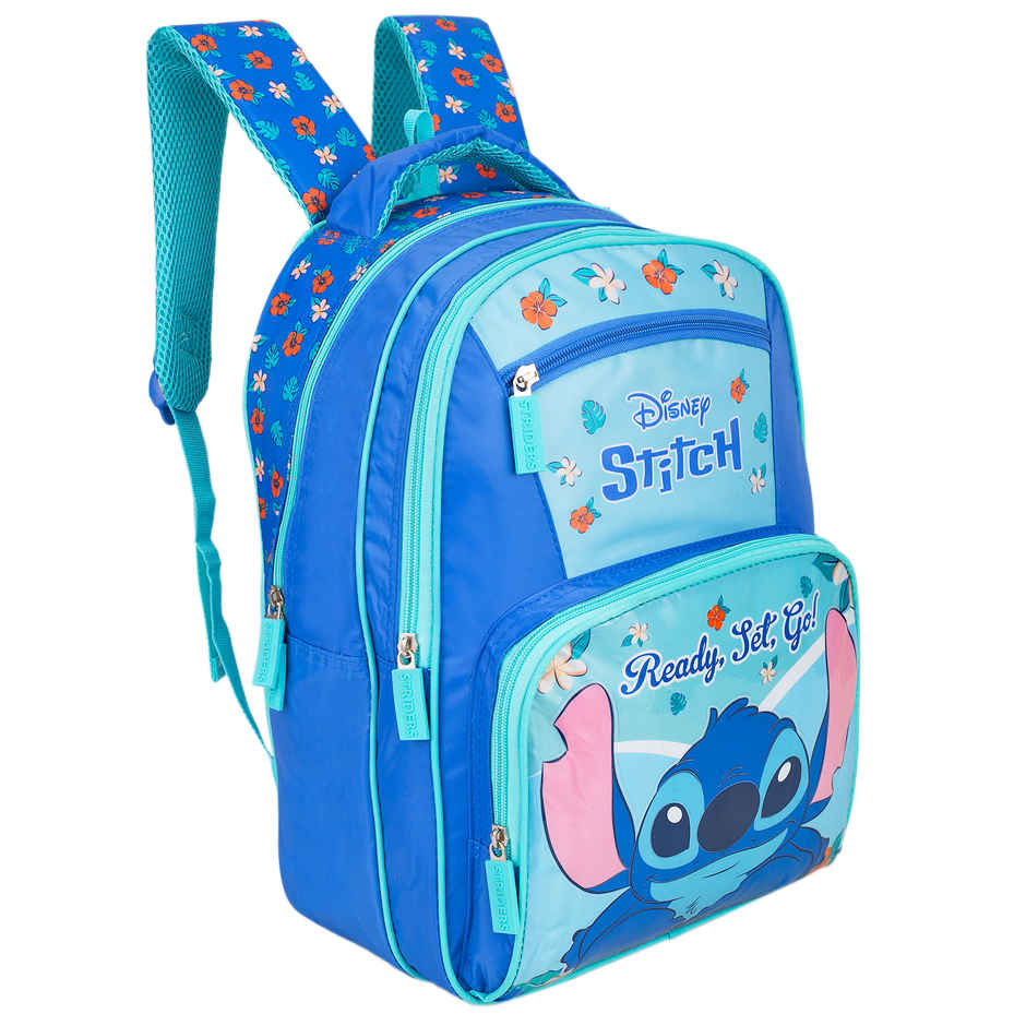 Striders Stitch Backpack 14 Inch School Bag with Multiple Compartments, Boys & Girls