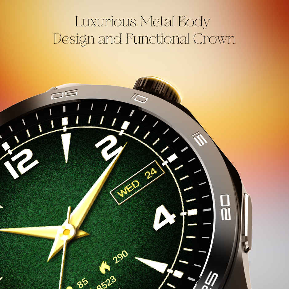 boAt Enigma Radiant Smartwatch | 1.43" AMOLED Display | Functional Crown - Deep Blue