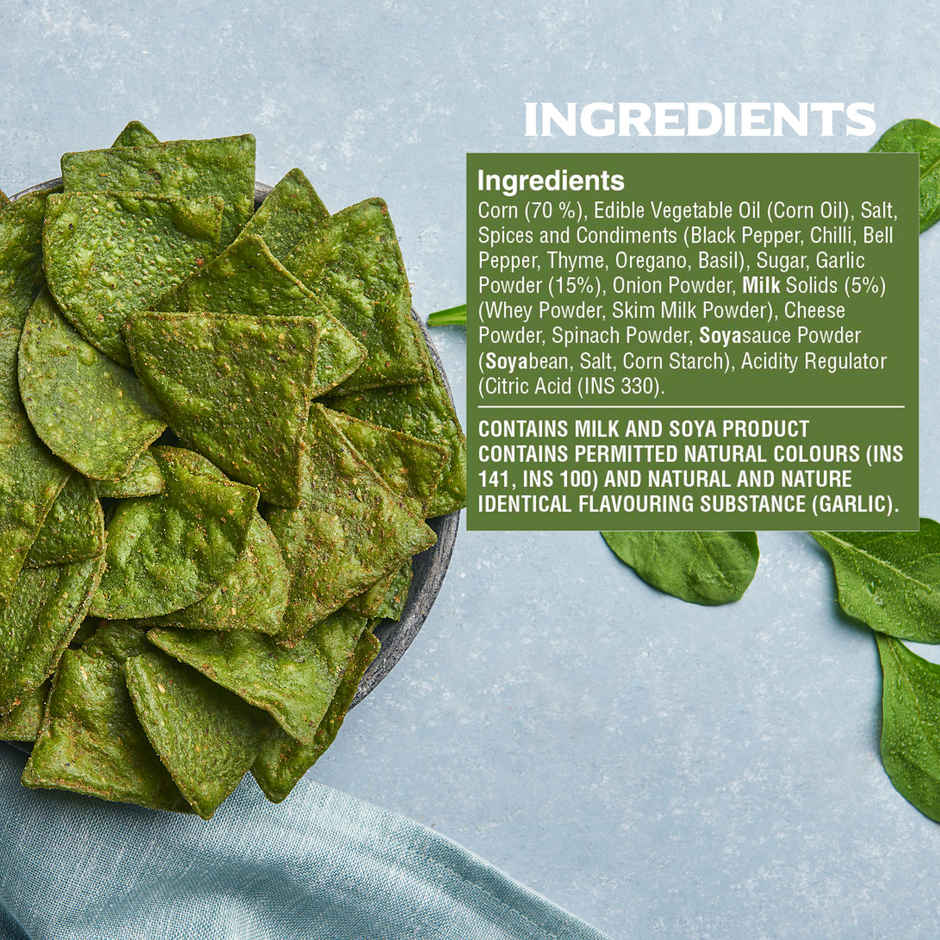 Cornitos Nacho Chips - Spinach 