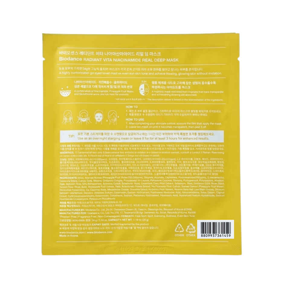 Biodance Radiant Vita Niacinamide Real Deep Mask