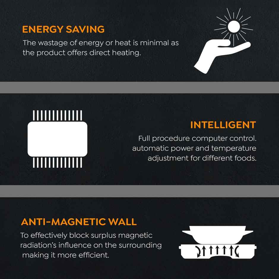 Prestige Induction Cooktop PIC 20 Neo, 1600W, HV Surge Protection, Easy to Clean, 1Y Warranty, Black