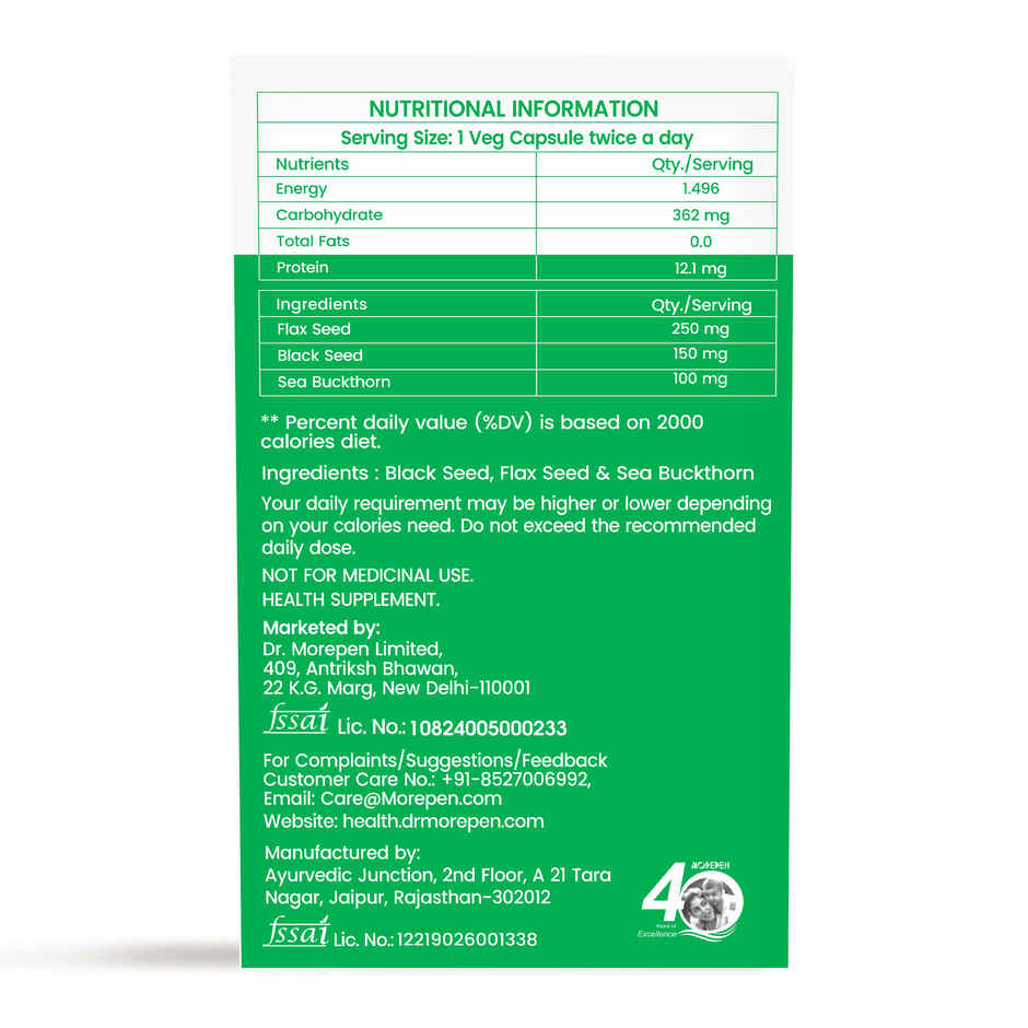 Veg Omega 3,6,7 & 9 Fatty Acid 500mg Capsules Supports Joints & Heart