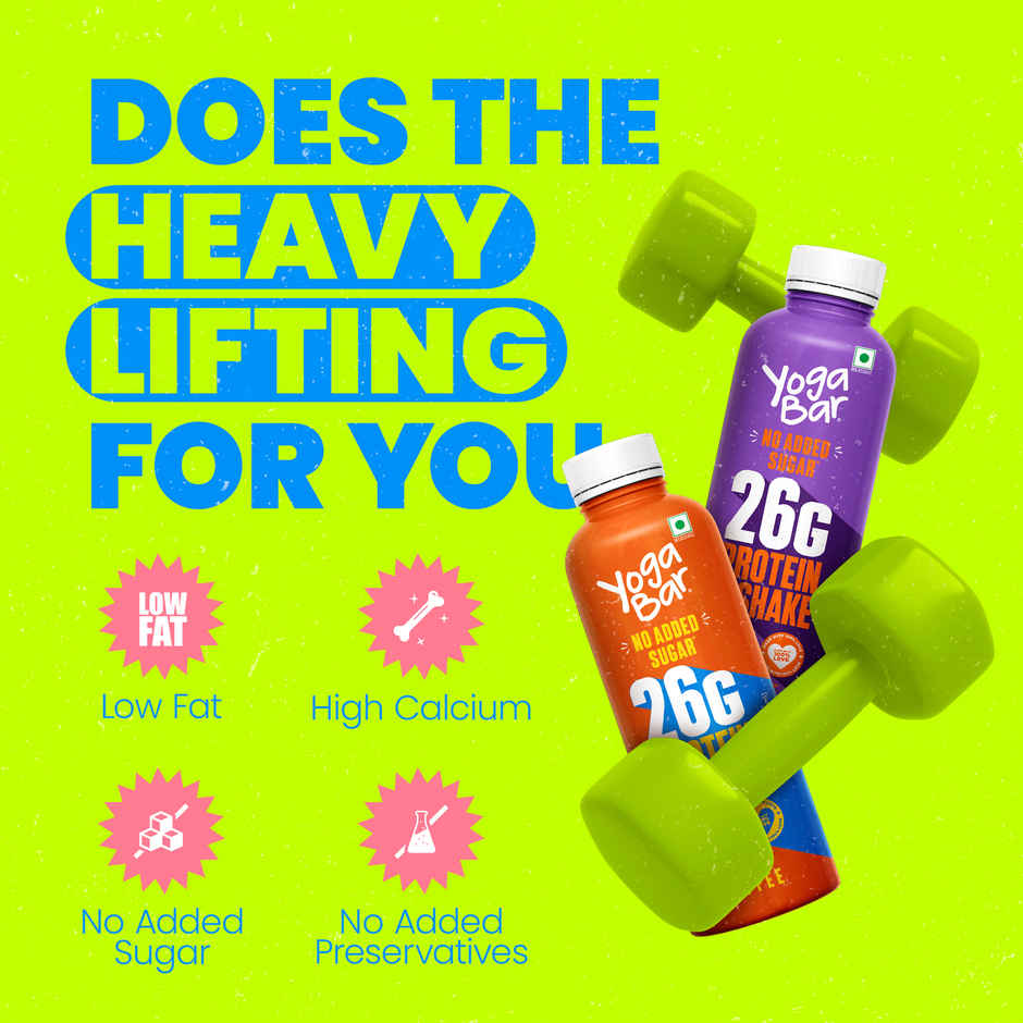 Yoga Bar 26g Protein Shake Cold Coffee |Protein Milkshake with No Added Sugar