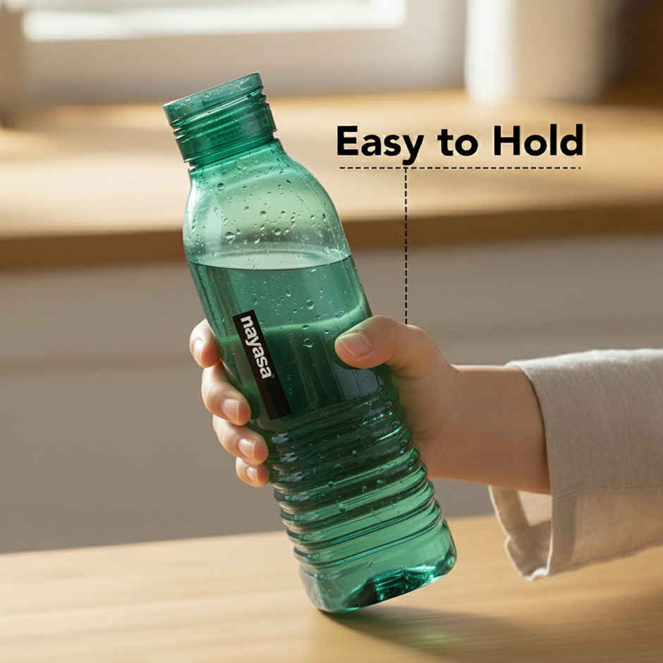 Nayasa Dorino Plastic Water Bottle 1000 ml BPA Free Fridge Bottle | Green