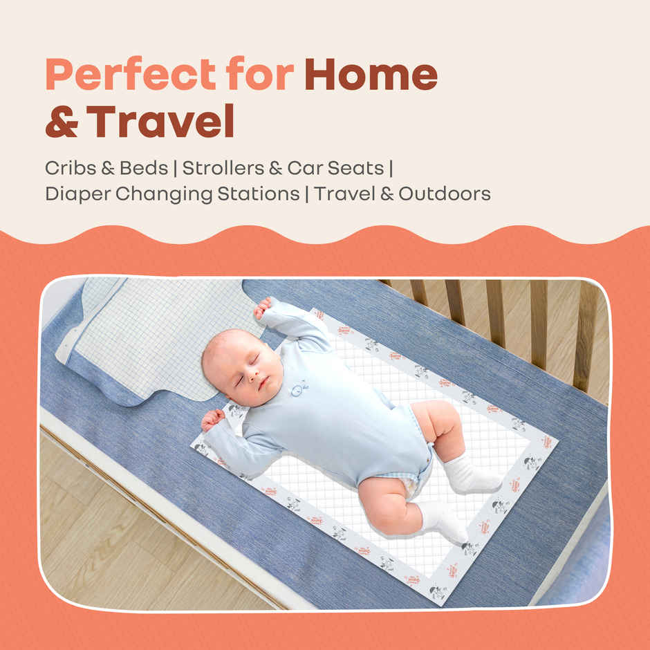 R for Rabbit Hygo Mat Disposable Mat White Bunny DMHMW01 Feeding Nursing and Nursery