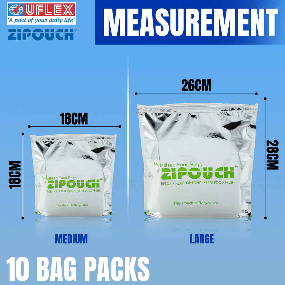 ZIPOUCH Metallised Bag | 18 x 18 cm