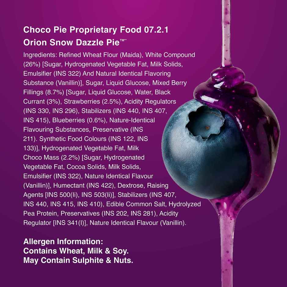 Orion Blueberry Snow Dazzle Pie | Soft & Fruity