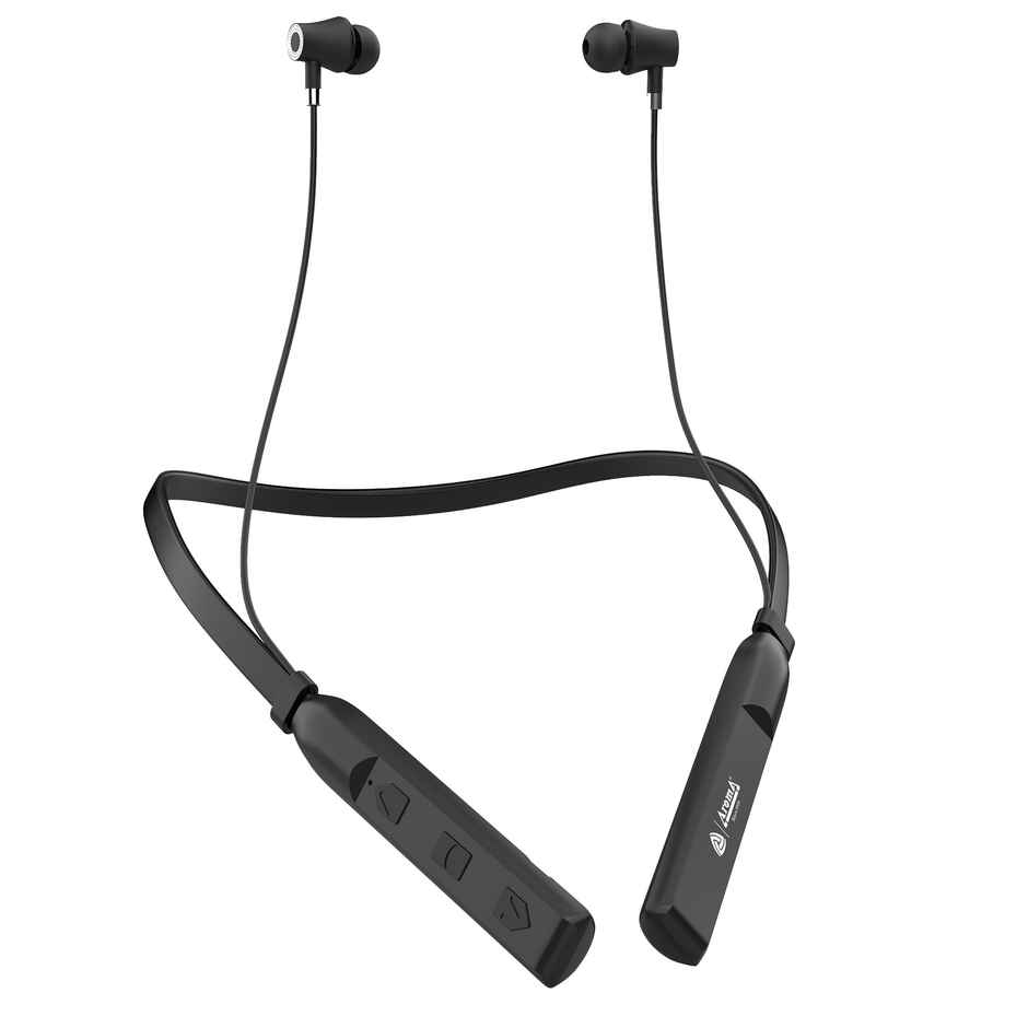 Aroma NB119B Badshah Upto 60 Hours Playtime Fast Charging Dual Pairing Neckband Bluetooth Black