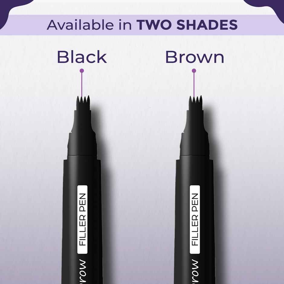 Sanfe Eyebrow Filler Pen Enhancer | Waterproof | Long | Lasting Finish For Denser Eyebrows | Black
