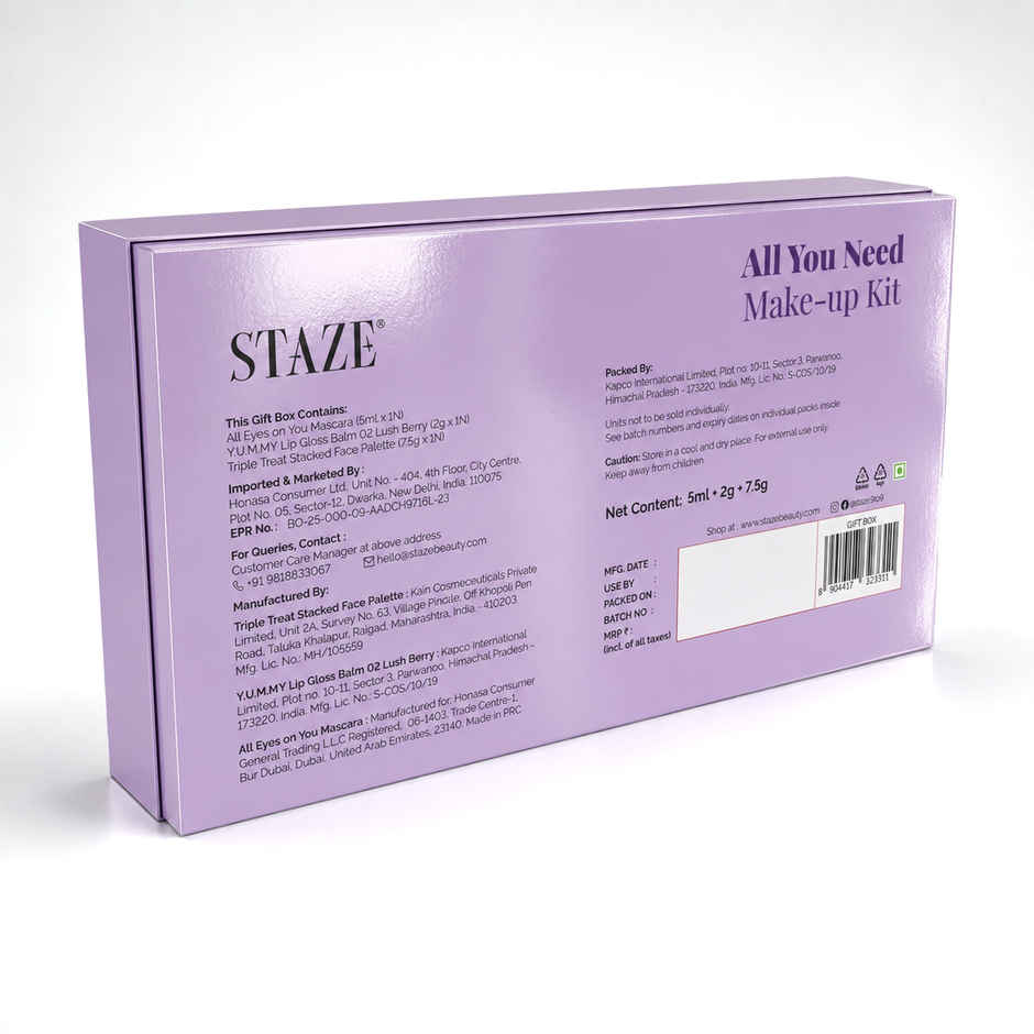 Staze All You Need Makeup Essentials Gifting Kit | Rakhi Gift Set for Sister