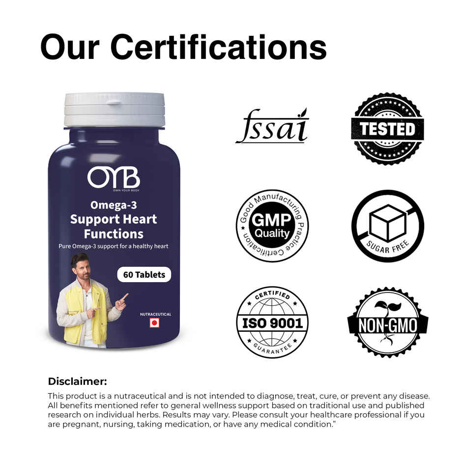 OYB Omega Fish Oil with 1000 mg Omega-3 (EPA & DHA)