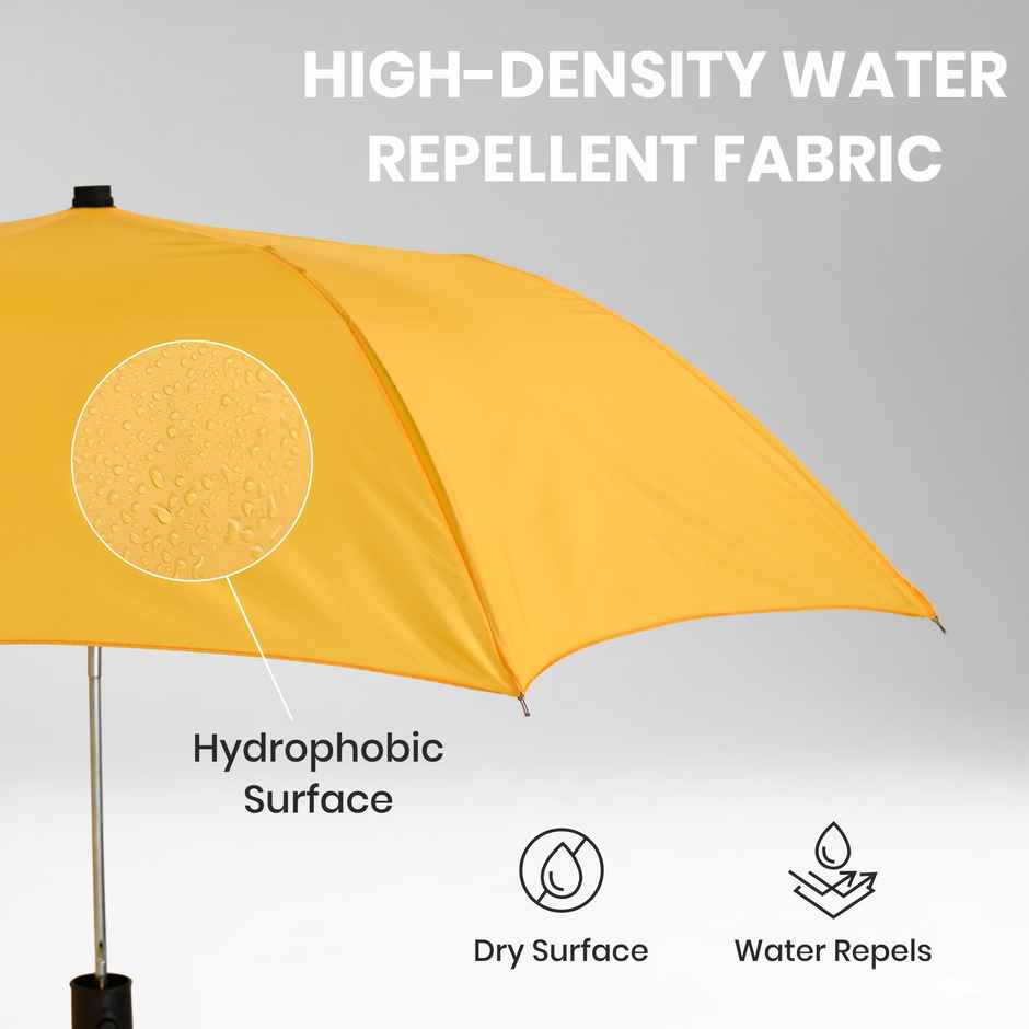 EUME Leatrix 21 Inch 2 Fold Auto-Open Lemon Umbrella | Golden Yellow