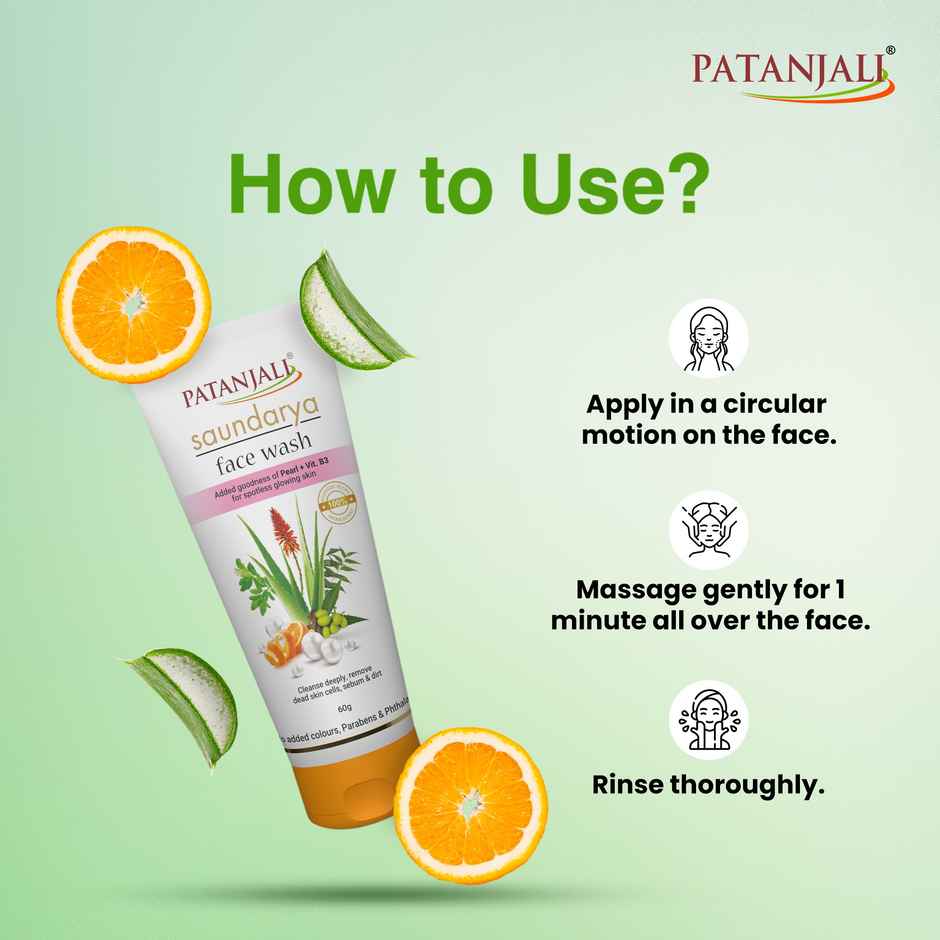 Patanjali Saundarya Face Wash Gentle Skin Cleansers