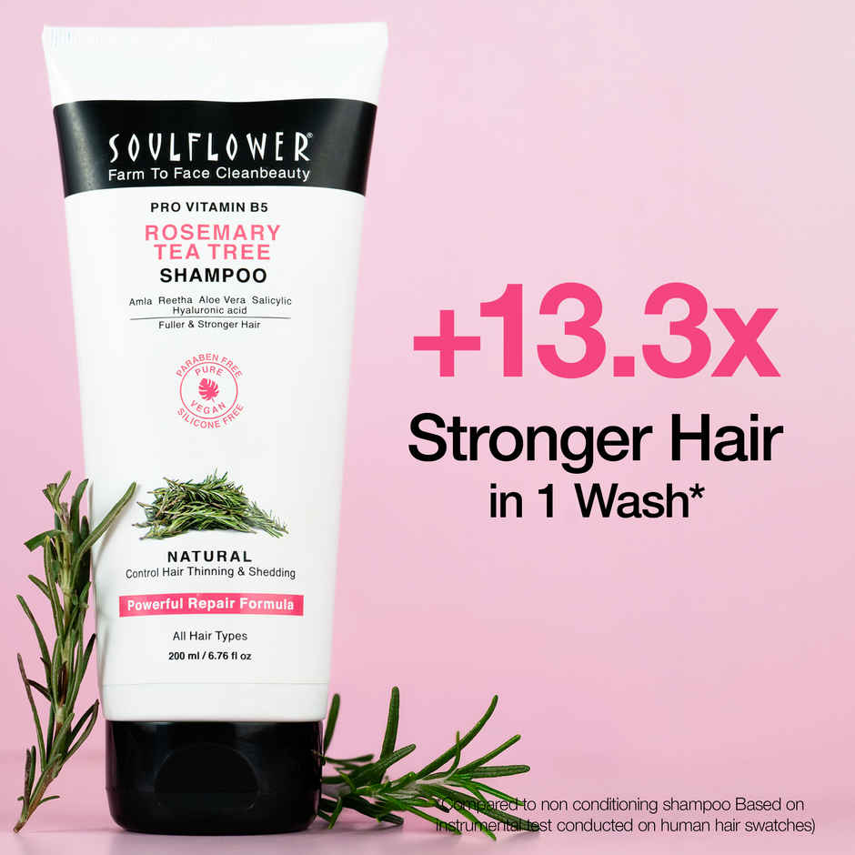 Soulflower Pro Vitamin B5 Rosemary Tea Tree Shampoo