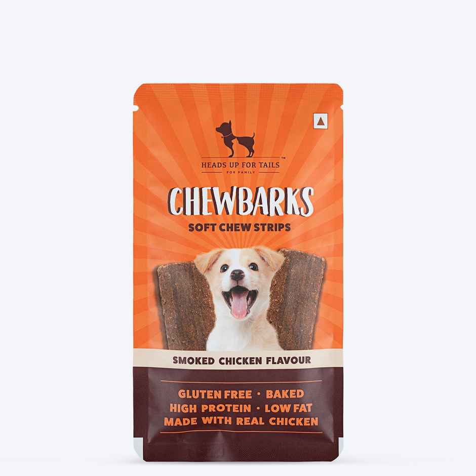 HUFT Chewbarks Smoked Chicken Soft Chew Strips Treat for Dogs