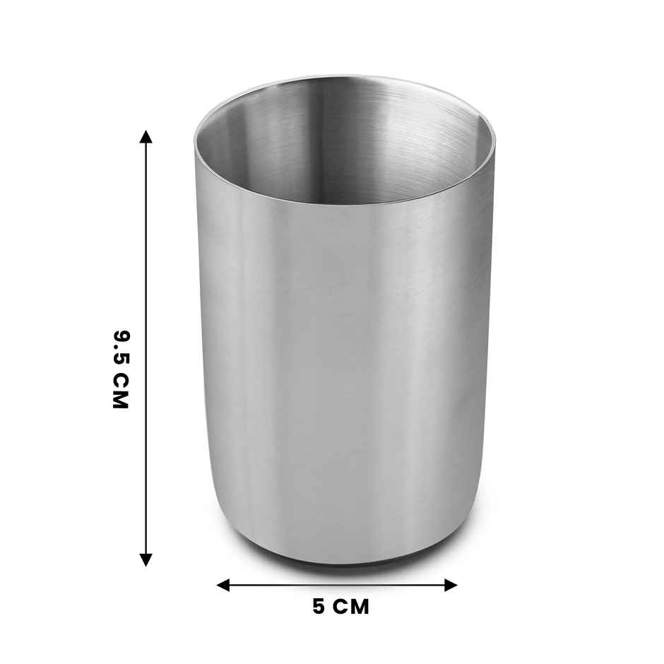 Limetro Steel 4 Pcs Amarpali Glasses Set | 300 ml | Steel