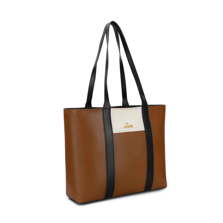 Lavie Women's Colourblock Regan Large Tote Handbag | Tan