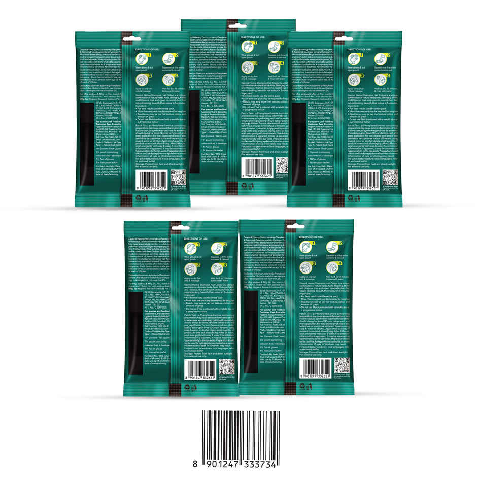Vasmol Henna Shampoo Hair Colour Natural Black