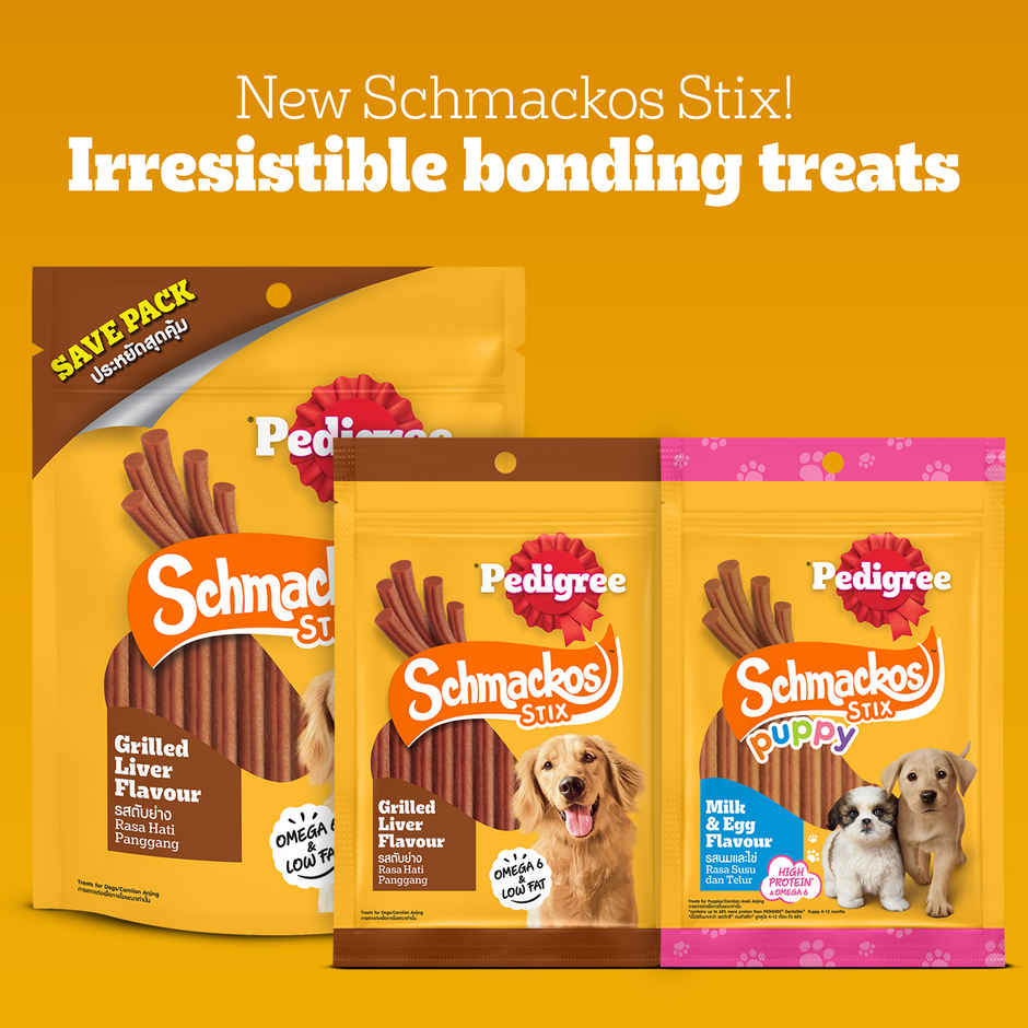 Pedigree Schmackos Stix Adult Dog Treat Grilled Liver Flavour